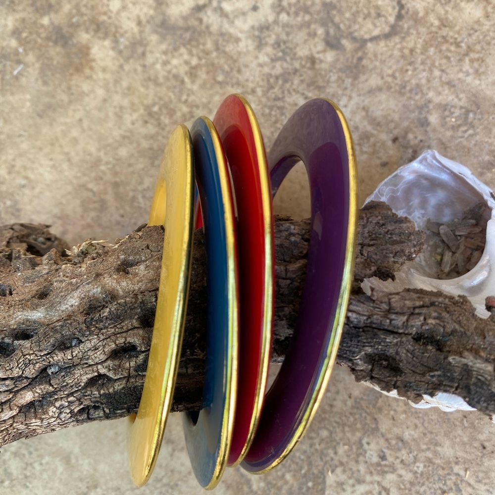 Vintage 1980’s stacking bangles - Picture 7 of 8